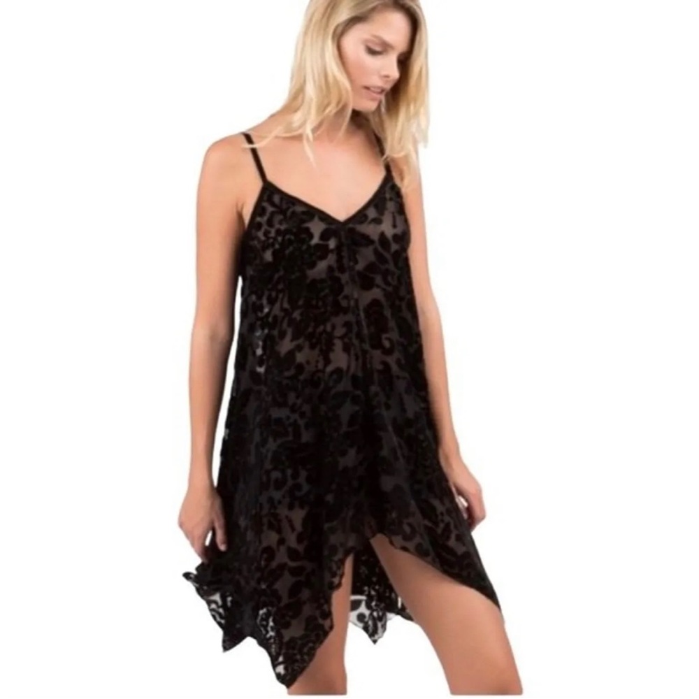 Burnout velvet slip